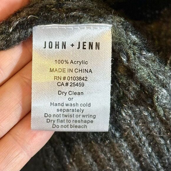 John + Jenn Andre Camo Open Front Mid Length Cardigan Sweater Women's XS - Picture 6 of 10